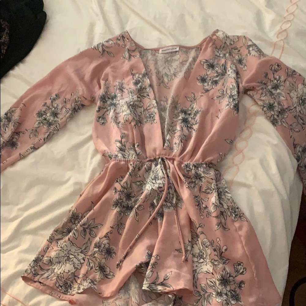 Pink floral romper. From Want my look